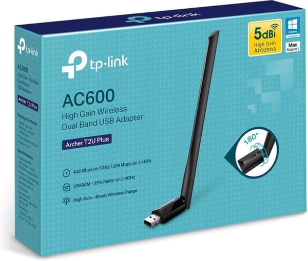 TP-Link Archer T2U Plus Internt WLAN 600 Mbit/s