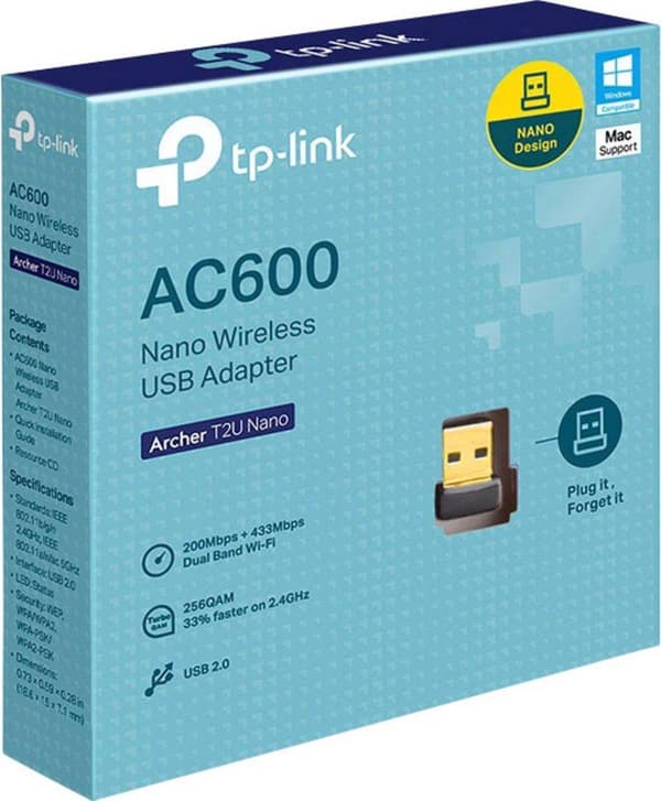 TP-Link AC600 Nano trådlös USB WiFi-adapter