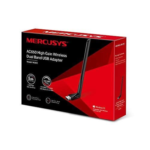Mercusys AC650 High Gain trådlös Dual Band USB-adapter