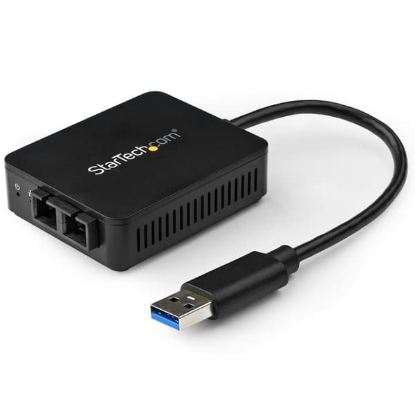 StarTech.com USB 3.0 til fiberoptisk konverter 1000Base-SX SC netværksadapter Sort