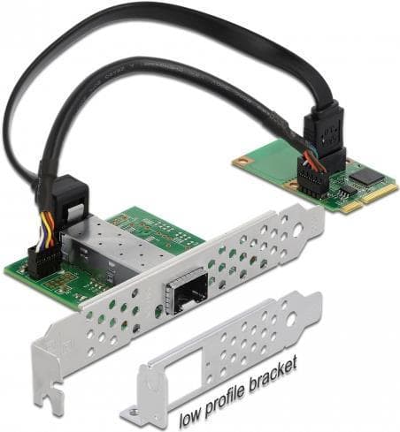 DeLOCK Mini PCIe I/O PCIe fuld størrelse 1 x SFP Gigabit LAN - Netværksadapter - PCIe Mini Card - Gigabit SFP x 1 (95267)