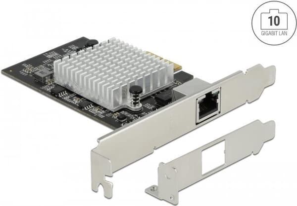 Delock - Nätverksadapter - PCIe 3.0 x2 Low-Profile - 10M/100M/1G/2.5G/5G/10 Gigabit Ethernet (89528)