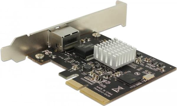 DeLock PCI Express Card > 1 x 10 Gigabit LAN NBASE-T RJ45 - Netværksadapter - PCIe 2.0 x4 Low Profile - 10 Gb Ethernet (89654)