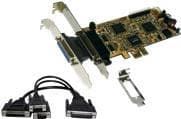 Exsys EX-44344 - Parallel/seriel adapter - PCIe lavprofil - RS-232, V.24 - 2 porte + 2 x parallelle