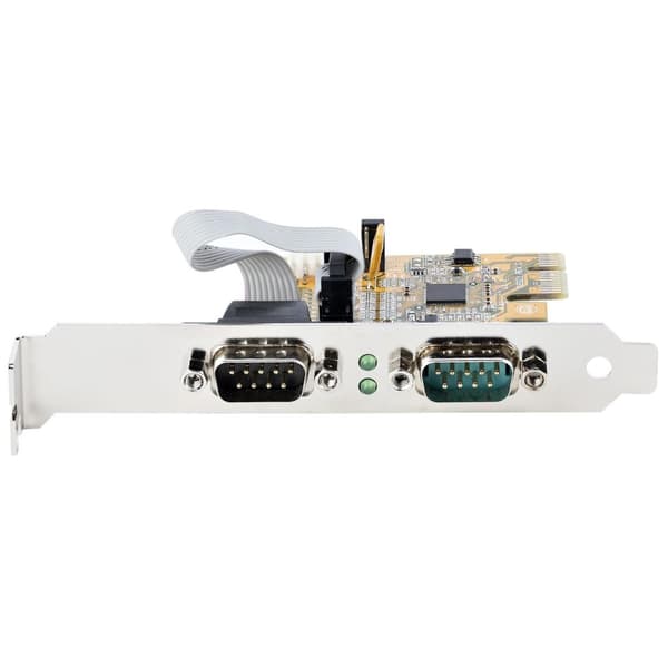 StarTech.com 2-ports PCI Express seriel interfacekort - PCIe til RS232 (DB9) kort - PC seriel adapterkort / udvidelseskort - Fuld- og lavprofilramme -