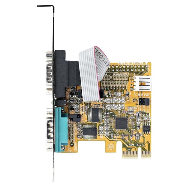 StarTech.com 2-ports PCI Express seriel interfacekort - PCIe til RS232 (DB9) kort - PC seriel adapterkort / udvidelseskort - Fuld- og lavprofilramme -