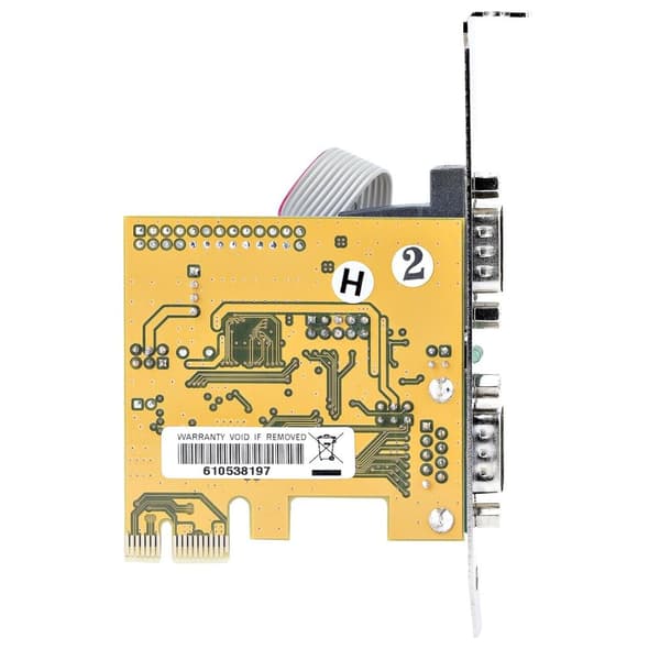 StarTech.com 2-ports PCI Express seriel interfacekort - PCIe til RS232 (DB9) kort - PC seriel adapterkort / udvidelseskort - Fuld- og lavprofilramme -
