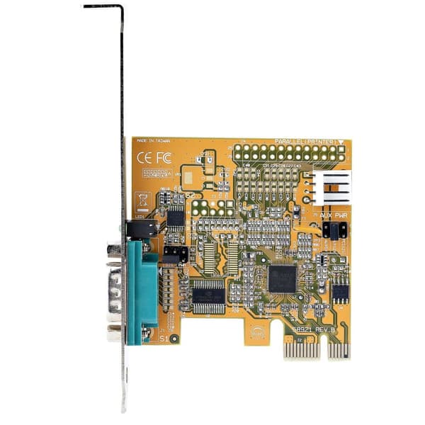 StarTech.com 1-ports PCI Express seriel interfacekort - PCIe til RS232 (DB9) kort - PC seriel adapterkort / udvidelseskort - Fuld- og lavprofilramme -
