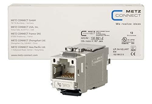 METZ 157879 Connect C6A Module K 180° jack stycke, uttag Keystone, PU 12 stycken