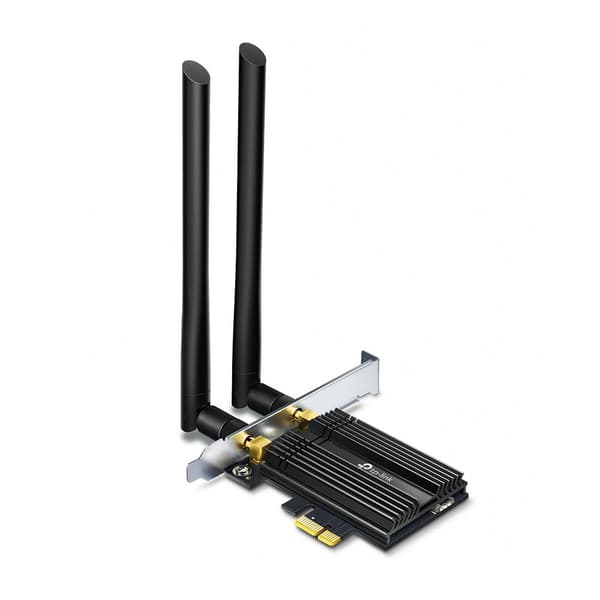 TP-Link Archer TX50E - Verkkosovitin - PCIe - 802.11ac, Bluetooth 5.0, 802.11ax musta, Metallinen