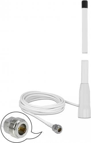 DeLOCK WLAN 802.11 b/g/n Marine Antenne - Antenne - Smart Home - 10 dBi - indendørs / udendørs, skruemontering - hvid (12576)