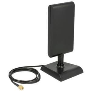 Delock LTE antenne SMA stik 2 - 4 dBi rundstrålende med magnetisk stativ og tilslutningskabel (ULA 100, 1 m) sort (88992)