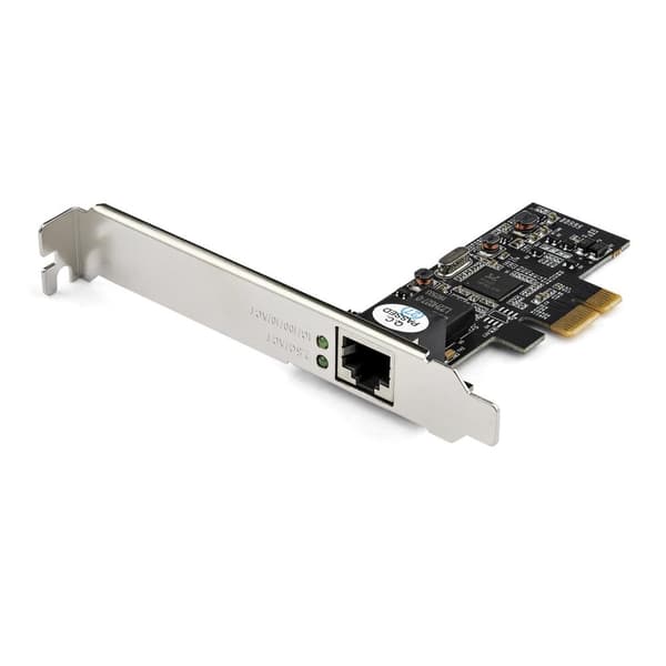 StarTech.com ST2GPEX PCI Express-netværkskort (1-port, 2,5 Gbps 2,5GBASE-T, PCIe LAN-adapterkort) - Netværksadaptere - PCIe x4 Low-Profile - 10M/100M/ Sort