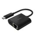 Miniatyrbild 1 av 5: Linksys Belkin - Nätverksadapter - USB-C - Gigabit Ethernet x 1 + USB-C (endast ström) x 1 (INC001BTBK)
