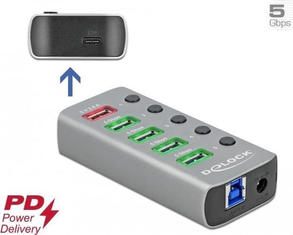 Delock - Hub - 4 x USB 3.2 Gen 1 - Desktop
