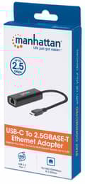 Miniatyrbild 2 av 6: MANHATTAN USB-C till 2,5 GBASE-T Ethernet-nätverksadapter USB 3.2 Gen 1 5 Gbps Multi-Gigabit Ethernet 10/100/1000 Mbps 2,5 Gbps (153300)