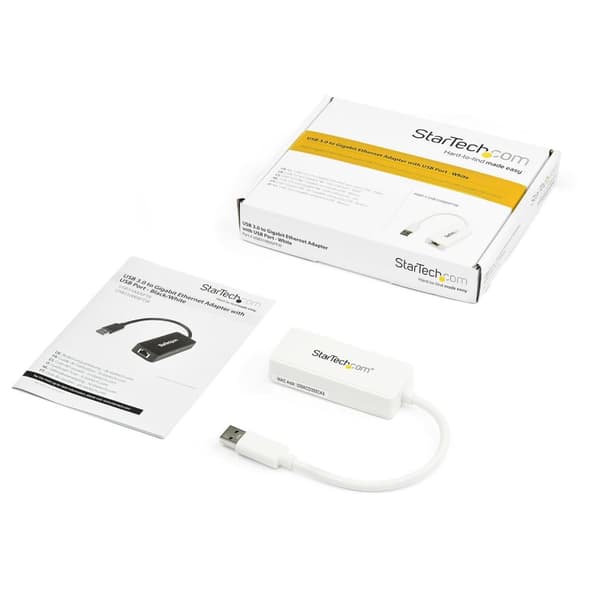 StarTech.com USB 3.0 till Gigabit Ethernet-adapter NIC med USB-port