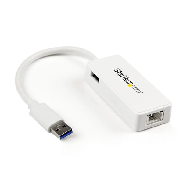 StarTech.com USB 3.0 till Gigabit Ethernet-adapter NIC med USB-port Vit