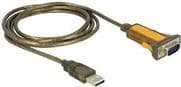 DeLock Adapter USB 2.0 > 1 x Seriel RS-232 - Udvidet temperaturområde - Seriel Adapter - USB 2.0 - RS-232 x 1 - Sort, Gul