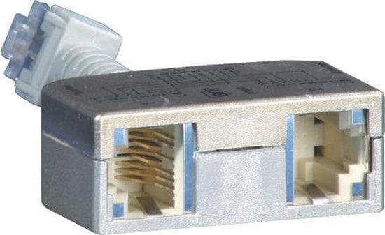 METZ CONNECT BTR kabeldelningsadapter PNP 2 - Nätverks-/telefondelare - RJ-45 (F) - RJ-45 (M) - 8,9 cm - Grå (Pack of 2) (130548-02-E)