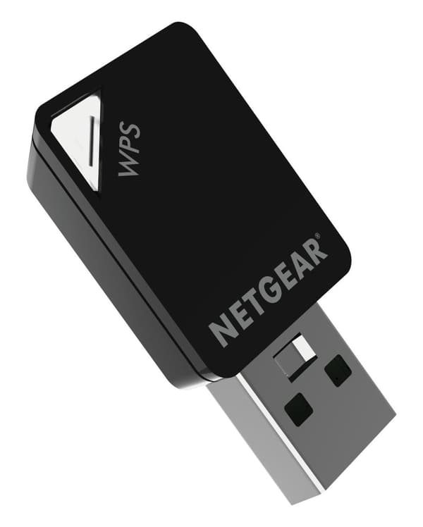 NETGEAR A6100 WiFi USB-miniadapter - Nätverksadapter - USB - 802.11b, 802.11a, 802.11g, 802.11n, 802.11ac (A6100-100PES) Svart
