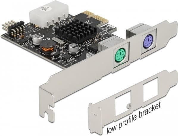 Delock PCI Express x1 -kortti 2 x PS/2- ja USB-nastaliittimiin