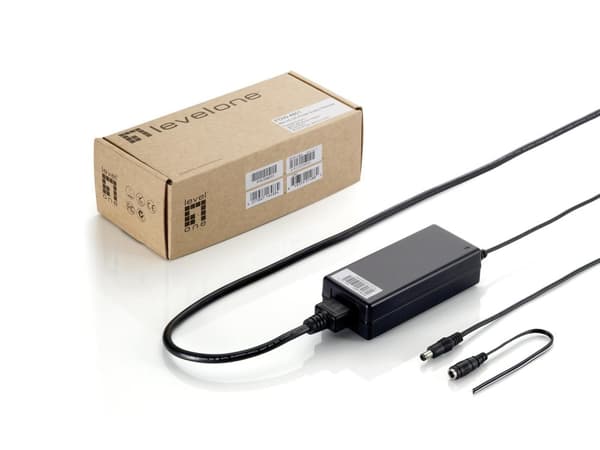 LevelOne POW-4801 - Strømforsyning - AC 110-240 V - 64,8 Watt - til industriel PoE Switch IFE-0501, IFE-0502 (POW-4801)