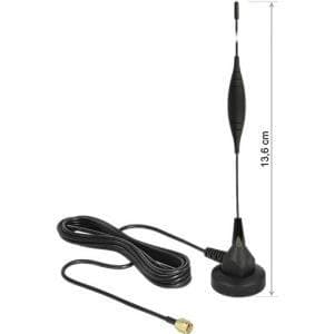 DeLOCK - Mobiltelefon/radioantenne - indendørs / udendørs - DECT, GSM, ZigBee, Z-Wave, LoRa 868 MHz / 915 MHz (12422)
