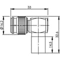 Miniatyrbillede 2 af 3: Telegärtner TNC kabel vinkelstik cr J01010A0064 G37 (2,7/7,25) koaksialt stik 4018359341428