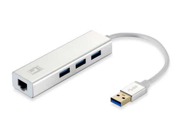 LevelOne USB-0503 Ethernet 1000 Mbit/s Hopea, Valkoinen