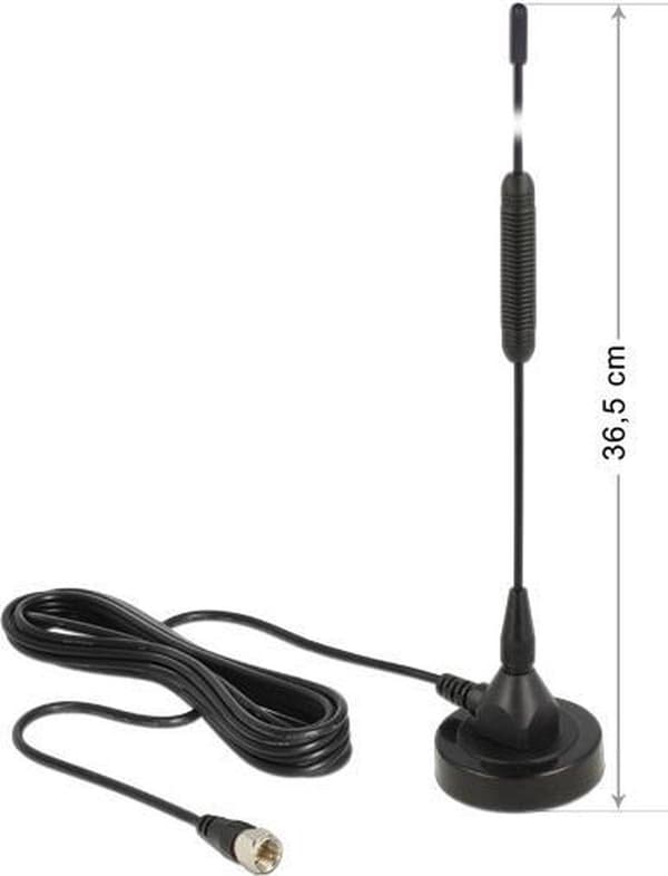 DeLOCK DAB+ Antenn med F (m) kontakt - 0 dBi - 2 meter