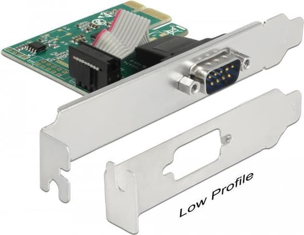 DeLock PCI Express-kort til 1 x seriel RS-232 - seriel adapter - PCIe 2.0 lavprofil - RS-232 x 1 (89948) Grøn
