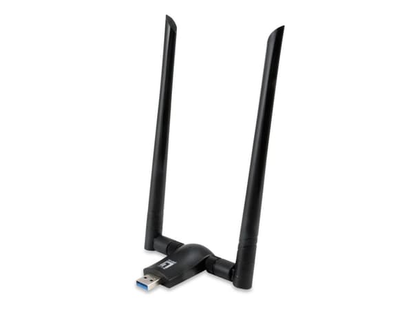 LevelOne Dual Band trådlös USB-nätverksadapter 1-13 kanaler Svart
