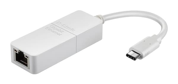 D-Link USB-C till Gigabit Ethernet-adapter – DUB-E130 Vit