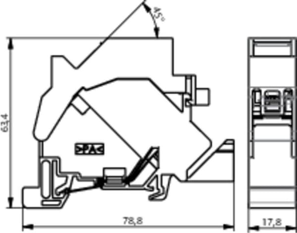 Telegärtner J00023A0205 Nätverksbox DIN-skenor CAT 6A Ljusgrå