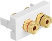 Delock - Easy 45 - snap-in -moduuli - punainen / musta rengas - 2 x sidontatolppa (sisäinen), 2 x sidontatolppa (ulkoinen) - 1 moduuli - valkoinen, RA Valkoinen