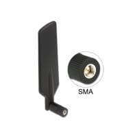 Delock LTE-antenne dual band WLAN ac/a/b/g/n SMA-stik 1 - 4 dBi rundstrålende roterbar med vippeled sort (12408)
