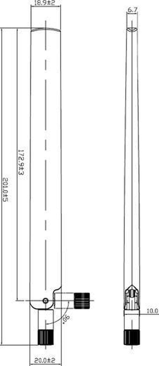 WL Antenne Delock RP-SMA 802.11 3~6 dBi omni Gelenk sort