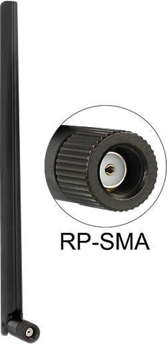 WL Antenne Delock RP-SMA 802.11 3~6 dBi omni Gelenk sort
