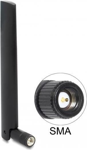 Delock LoRa 868 MHz - antenne - 13,5m - dipol - 3 dBi - rundstrålende - indendørs / udendørs - sort (89769)