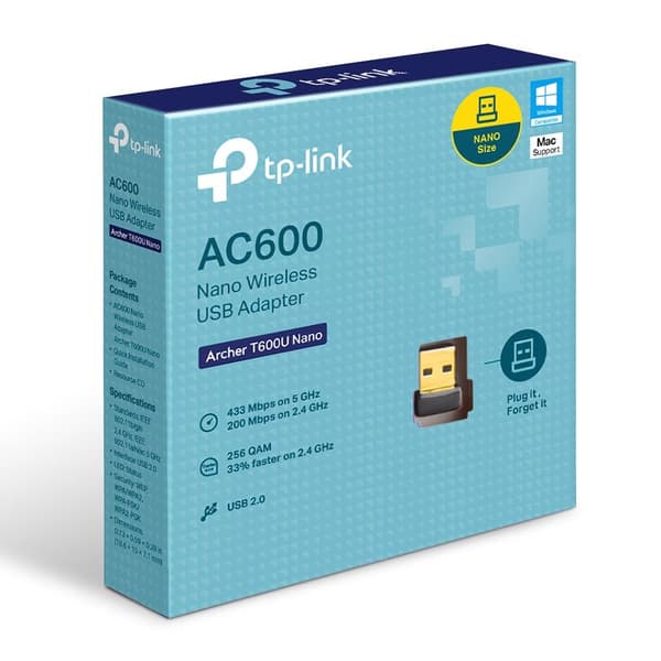 TP-Link Archer T600U Nano - Nätverksadapter - USB 2.0 - 802.11ac