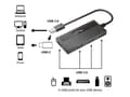Miniatyrbild 2 av 4: Utrusta USB-hubb 4-portar 3.0 ->4x3.0 +TypC A eller strömförsörjning svart