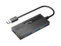 Miniatyrbild 1 av 4: Utrusta USB-hubb 4-portar 3.0 ->4x3.0 +TypC A eller strömförsörjning svart
