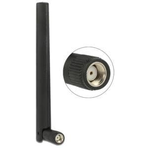 DeLOCK - Antenne - LTE/GSM/UMTS/WLAN 2,4 GHz/Bluetooth/ZigBee/802.11 b/g/n - 4,3 dBi - ikke-retningsbestemt - sort (88969)