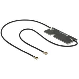 DeLOCK WLAN Twin Antenne - antenne - 802.11 a/h/b/g/n/ac - 5 dBi - sort (89569)