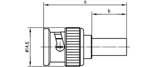 Telegartner BNC-kabelkontakt Crimp G1 - Nätverksanslutning - BNC (M) - Coax - ( RG-58C/U )
