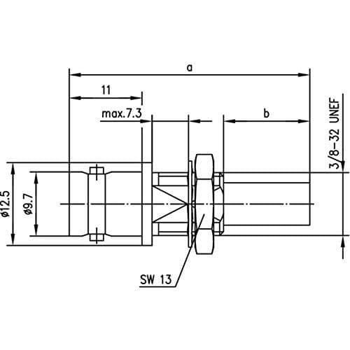 Telegärtner BNC-kabelinstallationsstik J01001A0083 cr/cr (RG-223/U) Koaksialstik 4018359220990