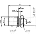 Miniatyrbillede 2 af 3: Telegärtner J01001A1219 BNC sort fatning (J01001A1219)