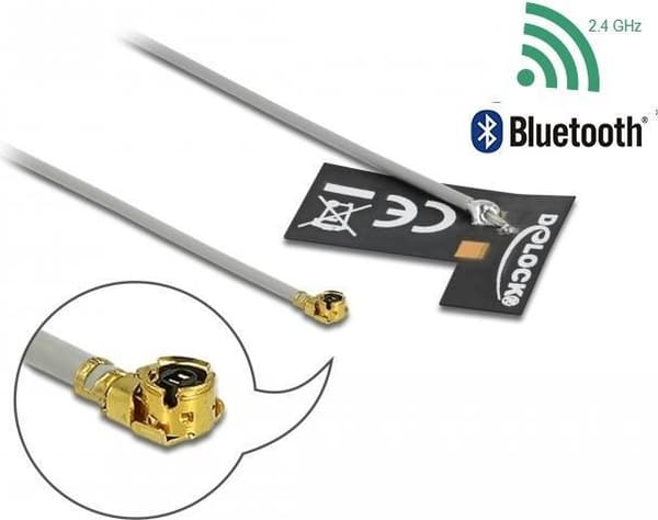 DeLOCK - Antenne - Smart Home - 2 dBi - indvendig, intern, selvklæbende montering - sort (12693)