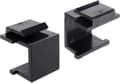 Miniatyrbillede 1 af 2: DeLOCK 4x Keystone lukkedæksel sort